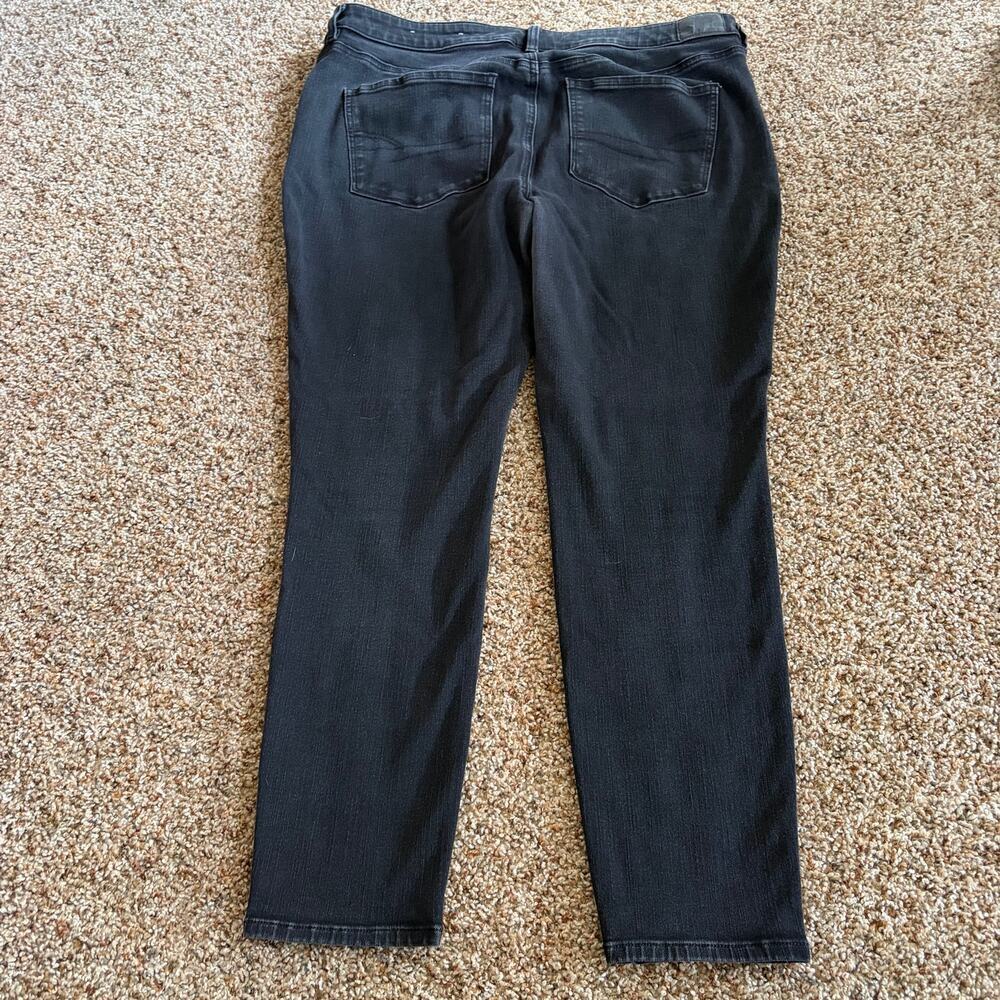 American Eagle Jeans Womens 18 Black Hi Rise Jegging The Dream Jeans Stretch - Picture 4 of 7